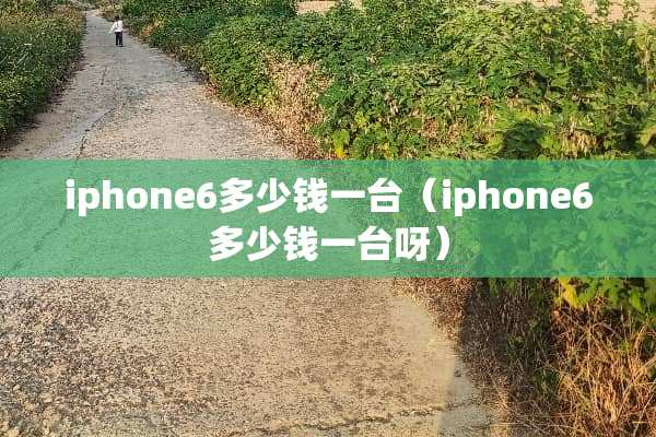iphone6多少钱一台（iphone6多少钱一台呀）