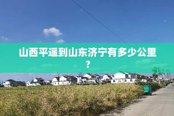山西平遥到山东济宁有多少公里？