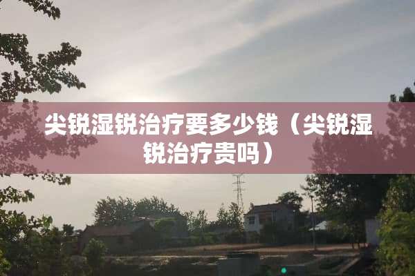 尖锐湿锐治疗要多少钱（尖锐湿锐治疗贵吗）