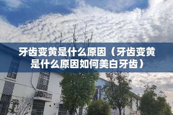 牙齿变黄是什么原因（牙齿变黄是什么原因如何美白牙齿）