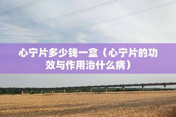 心宁片多少钱一盒（心宁片的功效与作用治什么病）