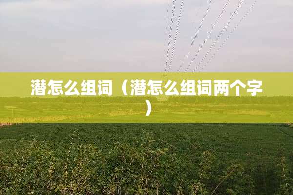 潜怎么组词（潜怎么组词两个字）