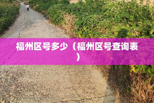 福州区号多少（福州区号查询表）