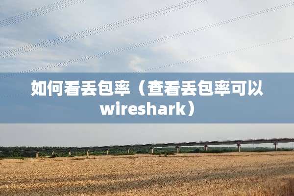 如何看丢包率（查看丢包率可以wireshark）
