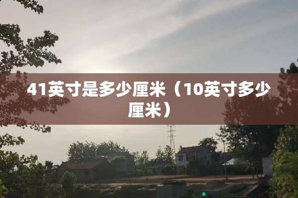 41英寸是多少厘米（10英寸多少厘米）
