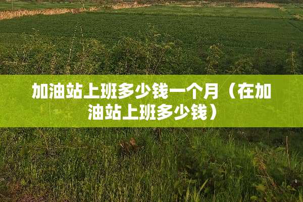 加油站上班多少钱一个月（在加油站上班多少钱）