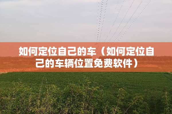 如何定位自己的车（如何定位自己的车辆位置免费软件）