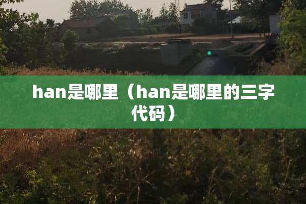 han是哪里（han是哪里的三字代码）