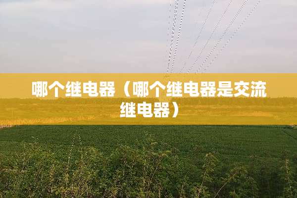 哪个继电器（哪个继电器是交流继电器）