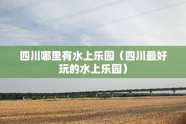 四川哪里有水上乐园（四川最好玩的水上乐园）