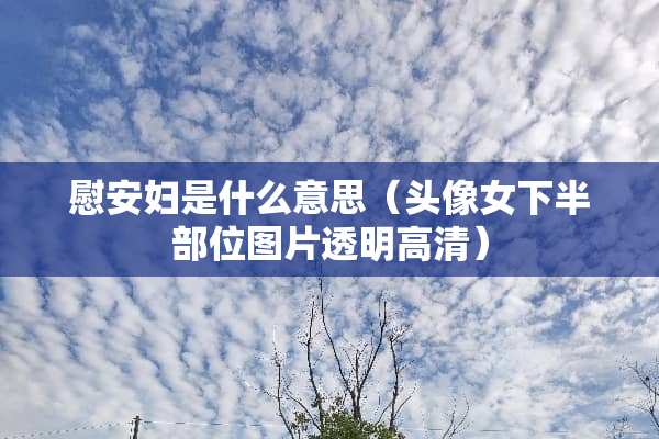 ***是什么意思（头像女下半部位图片透明高清）