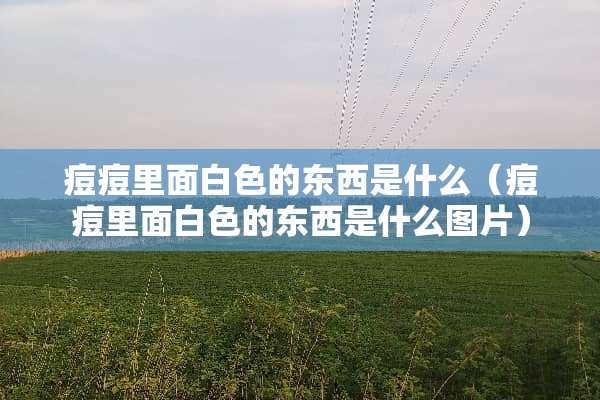 痘痘里面白色的东西是什么（痘痘里面白色的东西是什么图片）