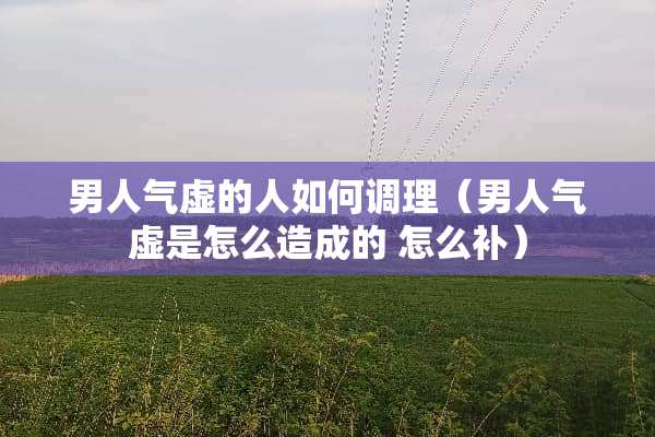 男人气虚的人如何调理（男人气虚是怎么造成的 怎么补）