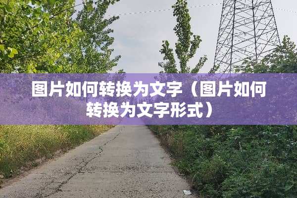 图片如何转换为文字（图片如何转换为文字形式）