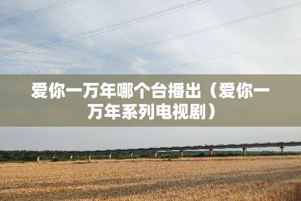 爱你一万年哪个台播出（爱你一万年系列电视剧）