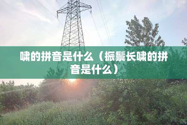 啸的拼音是什么（振鬃长啸的拼音是什么）