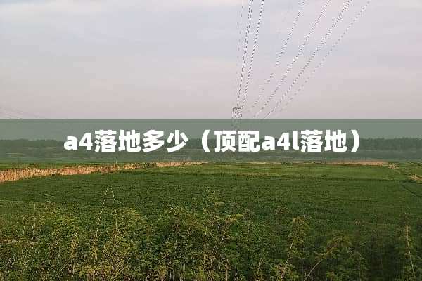 a4落地多少（顶配a4l落地）