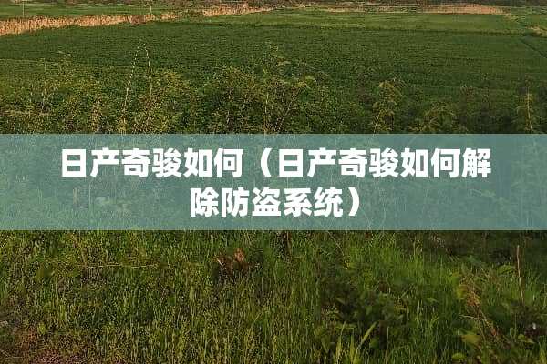日产奇骏如何（日产奇骏如何解除防盗系统）