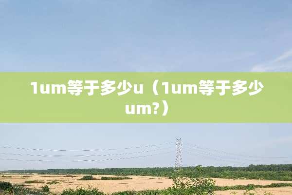 1um等于多少u（1um等于多少um?）