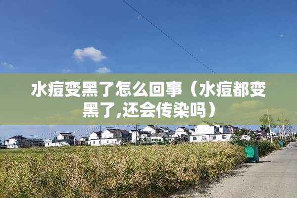 水痘变黑了怎么回事（水痘都变黑了,还会传染吗）