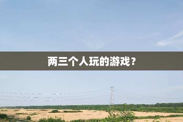 两三个人玩的游戏？