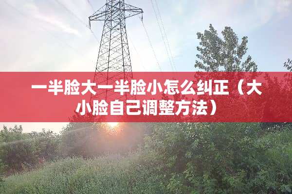 一半脸大一半脸小怎么纠正（大小脸自己调整方法）