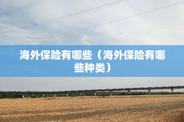 海外保险有哪些（海外保险有哪些种类）