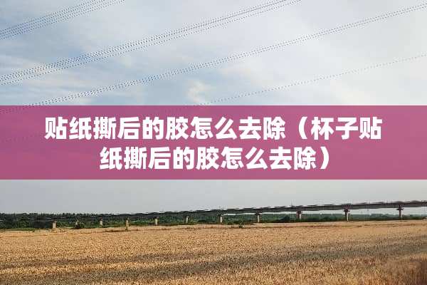 贴纸撕后的胶怎么去除（杯子贴纸撕后的胶怎么去除）
