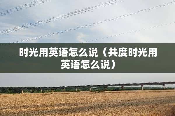 时光用英语怎么说（共度时光用英语怎么说）