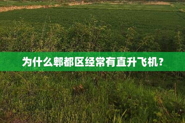 为什么郫都区经常有直升飞机？