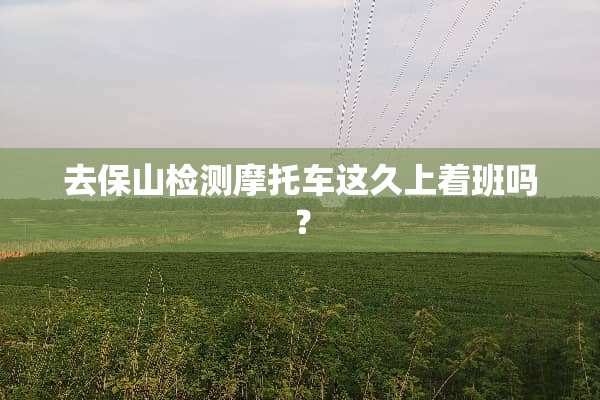 去保山检测摩托车这久上着班吗？