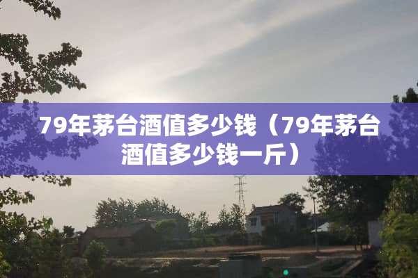 79年茅台酒值多少钱（79年茅台酒值多少钱一斤）