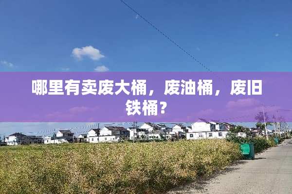 哪里有卖废大桶，废油桶，废旧铁桶？