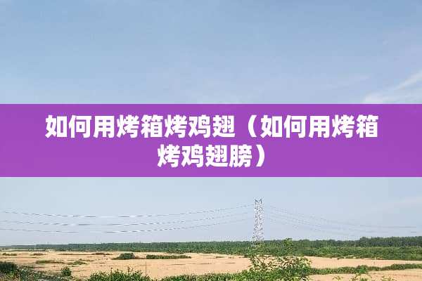 如何用烤箱烤鸡翅（如何用烤箱烤鸡翅膀）