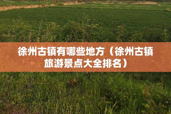 徐州古镇有哪些地方（徐州古镇旅游景点大全排名）