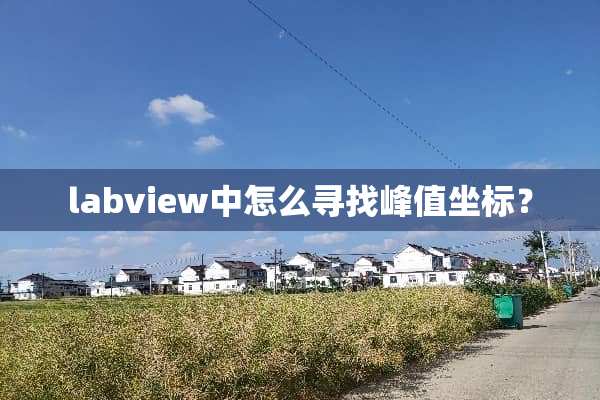 labview中怎么寻找峰值坐标？