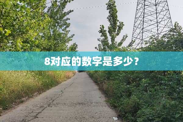 8对应的数字是多少？