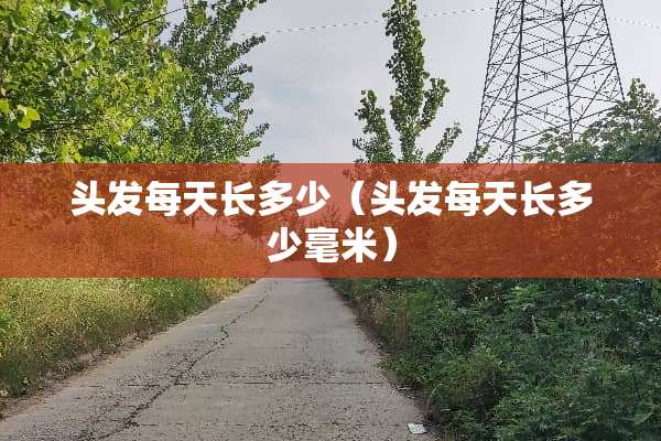 头发每天长多少（头发每天长多少毫米）