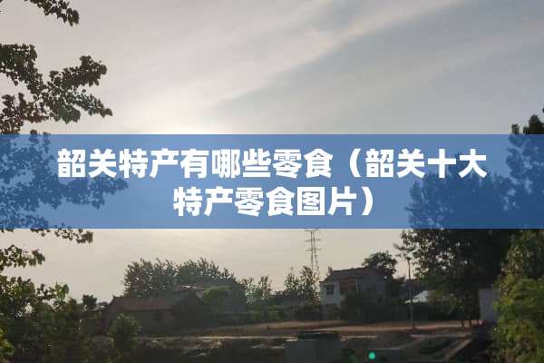 韶关特产有哪些零食（韶关十大特产零食图片）