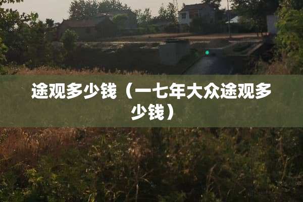 途观多少钱（一七年大众途观多少钱）