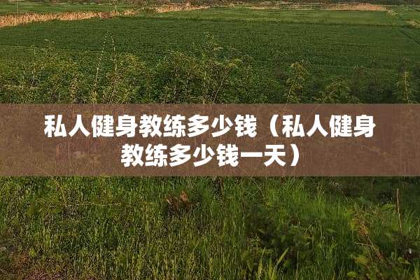 私人健身教练多少钱（私人健身教练多少钱一天）