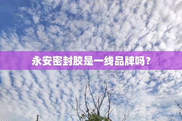 永安密封胶是一线品牌吗？