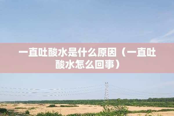 一直吐酸水是什么原因（一直吐酸水怎么回事）