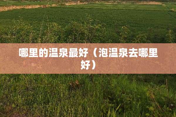 哪里的温泉最好（泡温泉去哪里好）