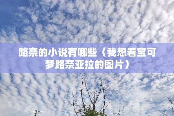 路奈的小说有哪些（我想看宝可梦路奈亚拉的图片）
