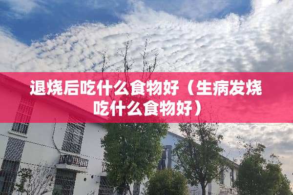 退烧后吃什么食物好（生病发烧吃什么食物好）
