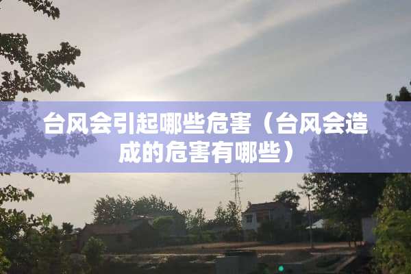 台风会引起哪些危害（台风会造成的危害有哪些）