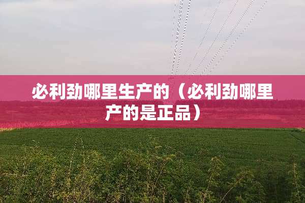 必利劲哪里生产的（必利劲哪里产的是正品）