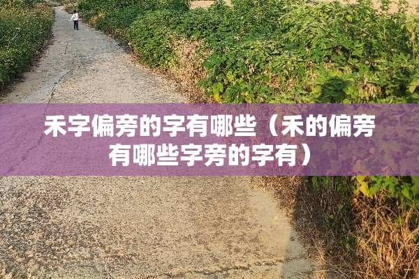 禾字偏旁的字有哪些（禾的偏旁有哪些字旁的字有）
