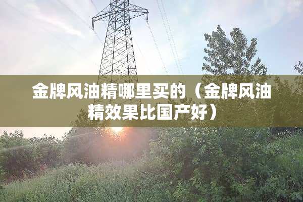 金牌风油精哪里买的（金牌风油精效果比国产好）